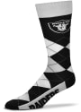 Las Vegas Raiders Team Logo Argyle Socks - Black