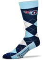Tennessee Titans Team Logo Argyle Socks - Navy Blue