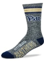Pitt Panthers Marbled Crew Socks - Grey