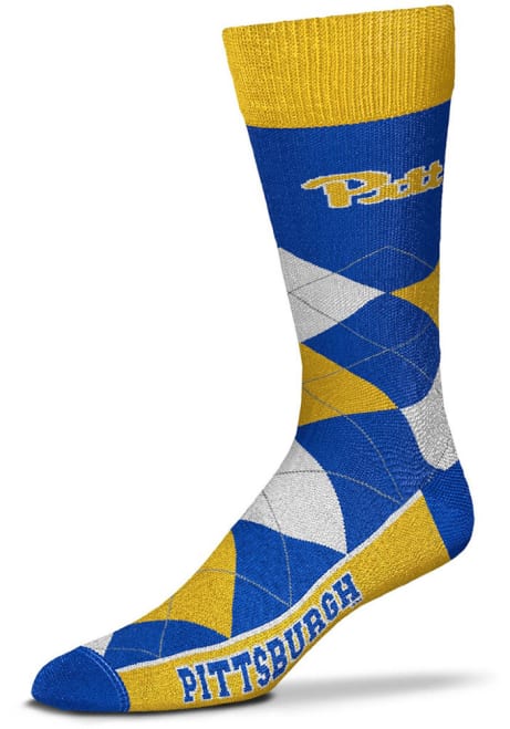 Team Color Pitt Panthers Mens Argyle Socks - Blue