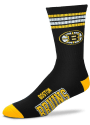 Boston Bruins 4 Stripe Deuce Crew Socks - Black