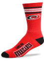 Carolina Hurricanes 4 Stripe Deuce Crew Socks - Red
