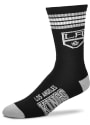 Los Angeles Kings 4 Stripe Deuce Crew Socks - Black