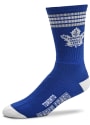 Toronto Maple Leafs 4 Stripe Deuce Crew Socks - Blue