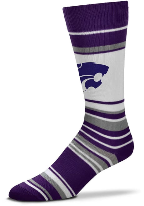 Mas Stripe K-State Wildcats Mens Dress Socks