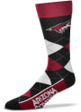 Arizona Coyotes Team Logo Argyle Socks - Black