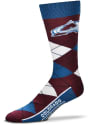 Colorado Avalanche Team Logo Argyle Socks - Maroon
