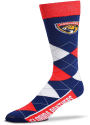 Florida Panthers Team Logo Argyle Socks - Navy Blue