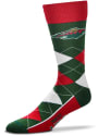 Minnesota Wild Team Logo Argyle Socks - Green