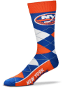 New York Islanders Team Logo Argyle Socks - Blue