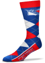 New York Rangers Team Logo Argyle Socks - Blue