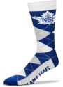 Toronto Maple Leafs Team Logo Argyle Socks - Blue