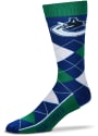 Vancouver Canucks Team Logo Argyle Socks - Navy Blue