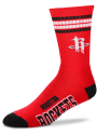 Houston Rockets 4 Stripe Duece Crew Socks - Red
