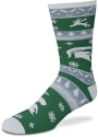 Michigan State Spartans Holiday Crew Socks - Green