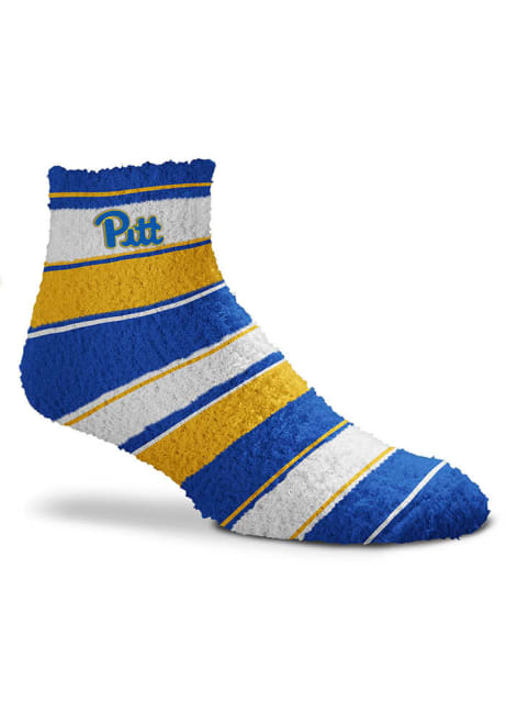Skip Stripe Pitt Panthers Womens Quarter Socks - Navy Blue