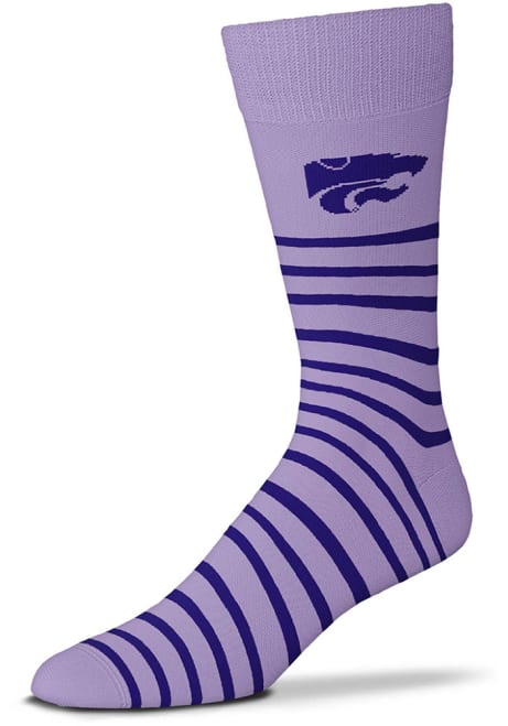 Thin Stripes K-State Wildcats Mens Dress Socks - Lavender