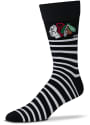 Chicago Blackhawks Thin Stripes Dress Socks - Black