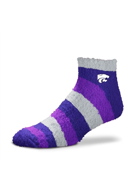 Rainbow II Sleep Soft K-State Wildcats Womens Quarter Socks - Purple