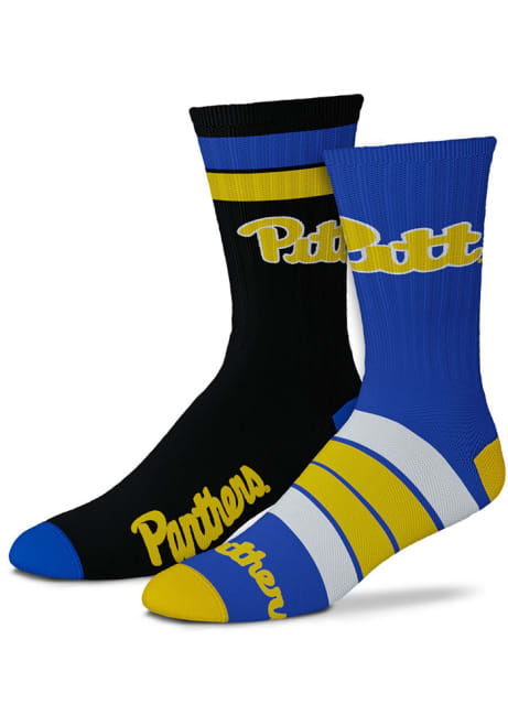 Duo 2 Pack Pitt Panthers Mens Crew Socks - Blue