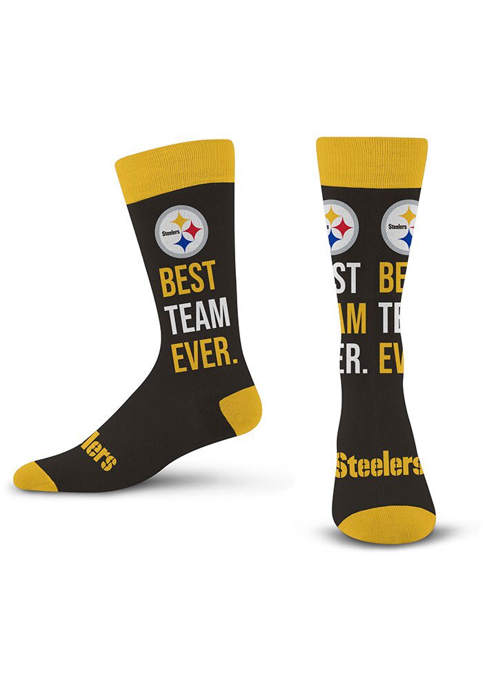 Pittsburgh Steelers Best Team Ever Mens Dress Socks - BLACK