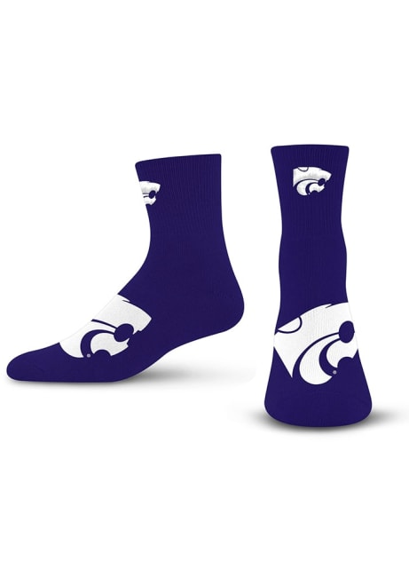 Big Teams K-State Wildcats Mens Quarter Socks - Purple