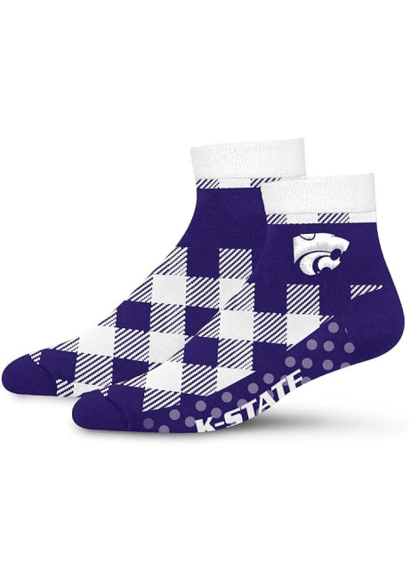 Cozy Buff K-State Wildcats Womens Quarter Socks - Purple