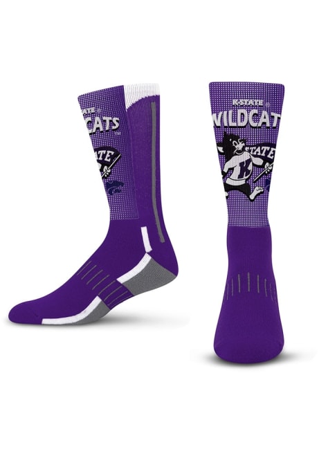 Mascot Fever K-State Wildcats Mens Crew Socks - Purple