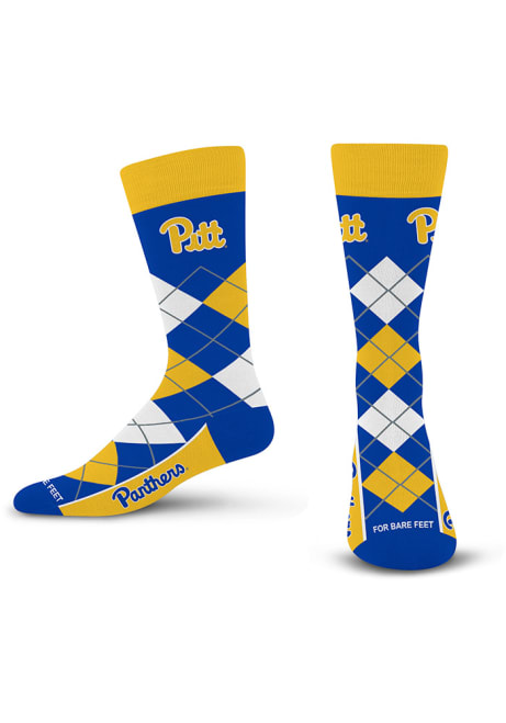 Remix Pitt Panthers Mens Argyle Socks - Blue