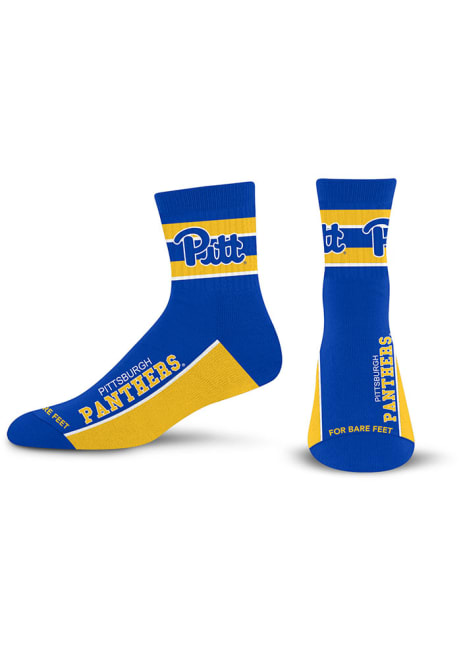 Lil Deuce Pitt Panthers Mens Quarter Socks - Blue