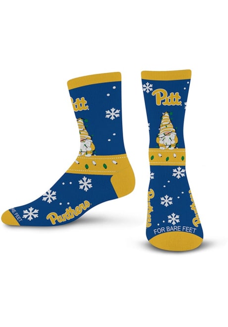 509 Sweater Gnome Pitt Panthers Mens Crew Socks - Gold