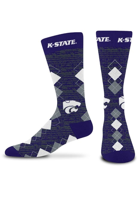 Fan Nation RMC K-State Wildcats Mens Argyle Socks - Purple