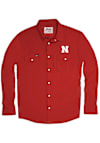 Main image for Mens Nebraska Cornhuskers Red Snaps Tailgater Long Sleeve Dress Shirt