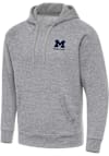 Main image for Mens Michigan Wolverines Grey Antigua Victory Wrestling Hooded Sweatshirt