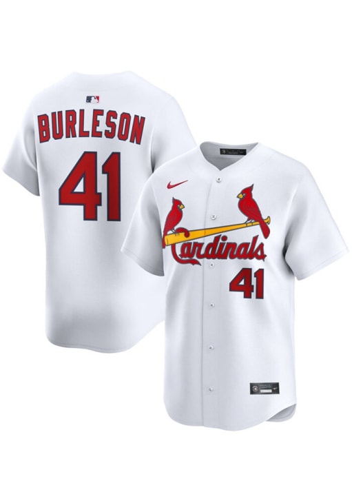 Alec Burleson Nike St Louis Cardinals Mens White Home Limited Baseball Jersey