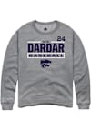 Main image for Seth Dardar Rally Mens Graphite K-State Wildcats NIL Stacked Box Crew Sweatshirt