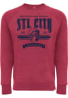 Main image for St Louis City SC Mens Red Harmon Long Sleeve Crew Sweatshirt