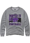 Main image for Larry  Porter IV Rally Mens Grey K-State Wildcats NIL Striped Player Crew