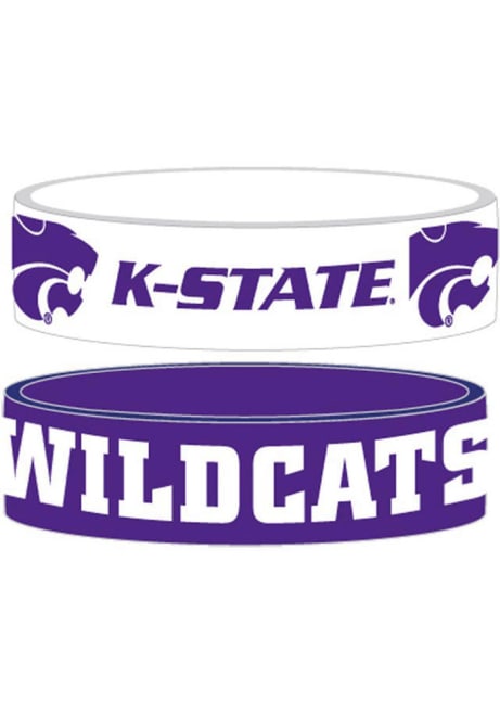 2pk Bulky Bands K-State Wildcats Kids Bracelet - Purple