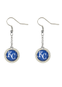 Kansas City Royals Womens Round Crystal Dangler Earrings - Blue