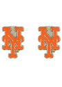 New York Mets Womens Logo Post Earrings - Navy Blue