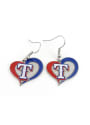 Texas Rangers Womens Swirl Heart Earrings - Red