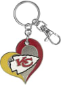 Kansas City Chiefs Swirl Heart Keychain