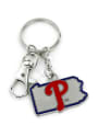 Philadelphia Phillies State Shape Keychain