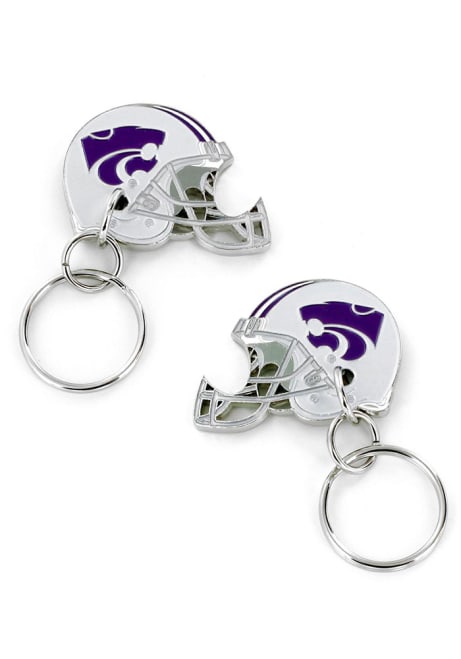 Purple K-State Wildcats Helmet Bottle Opener Keychain