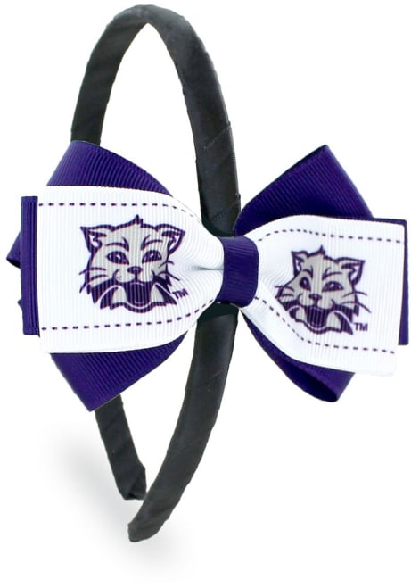 2-Toned Bow K-State Wildcats Youth Headband - Purple