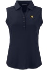 Main image for Womens Michigan Wolverines Blue Cutter and Buck Vault Forge Eco Polo Shirt