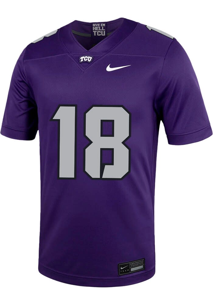 NCAA TCU ホーンドフロッグス NIKE リミテッドジャージ【2XL】 Ed Small TCU Horned Frogs PURPLE NIL Jersey - 9173732