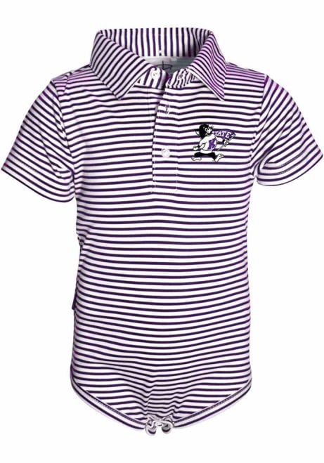 Baby Purple K-State Wildcats Carson Short Sleeve One Piece Polo