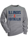 Main image for Youth Grey Illinois Fighting Illini Cruz Long Sleeve Crew Sweatshirt